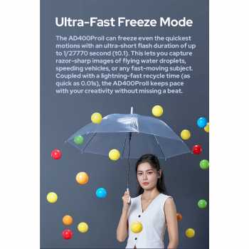 Gambar produk Godox Flash Camera Wireless 2.4GHz TTL 3in1 Color 2600mAh 400Ws - AD400ProII