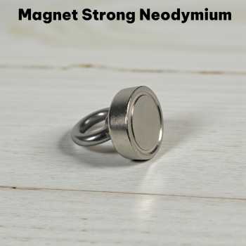 Taffware Magnet Gantungan Round Hook Strong Neodymium 25mm - D25