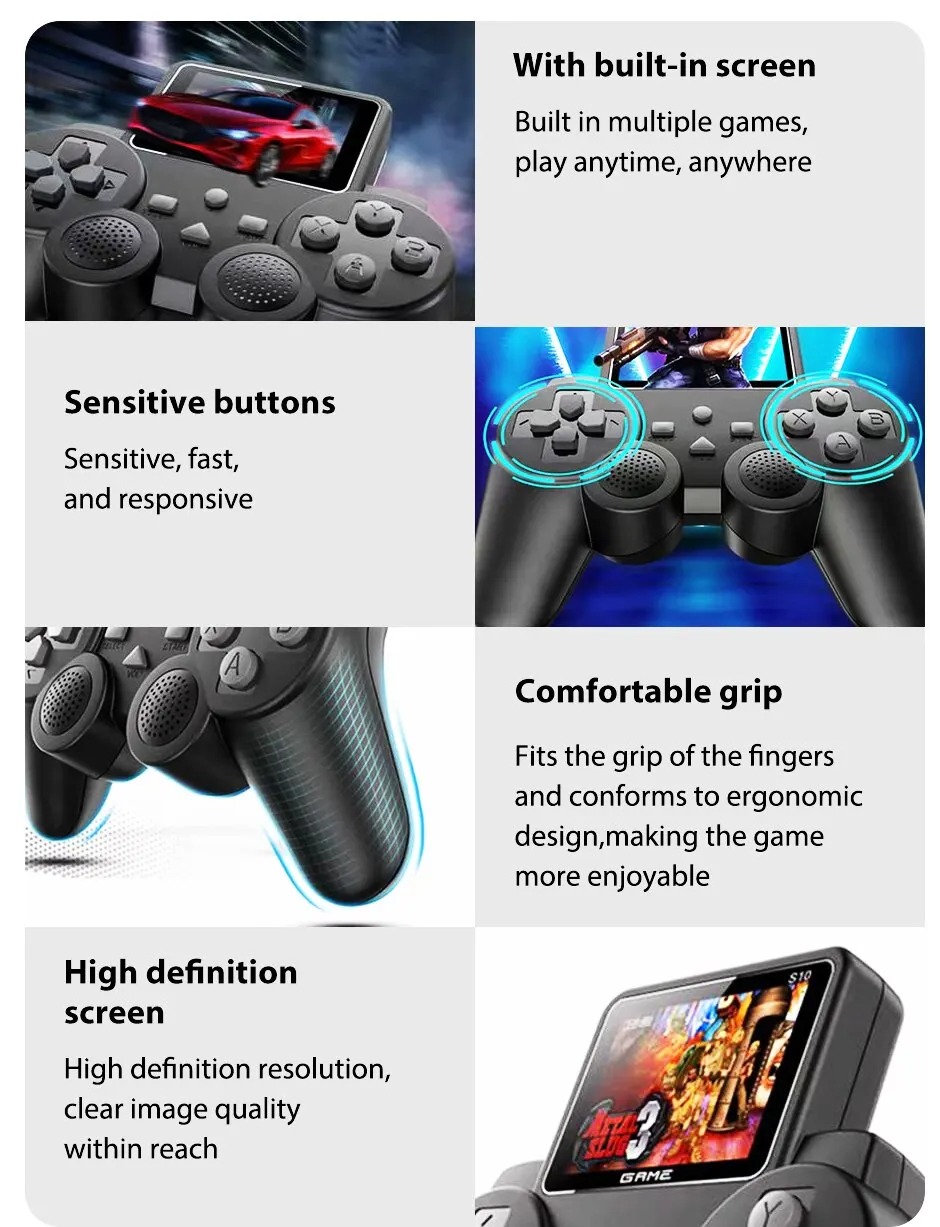 Gambar produk WCX Retro Joystick Portable Controller 520 Game 2.4 Inch 128MB RAM - S10