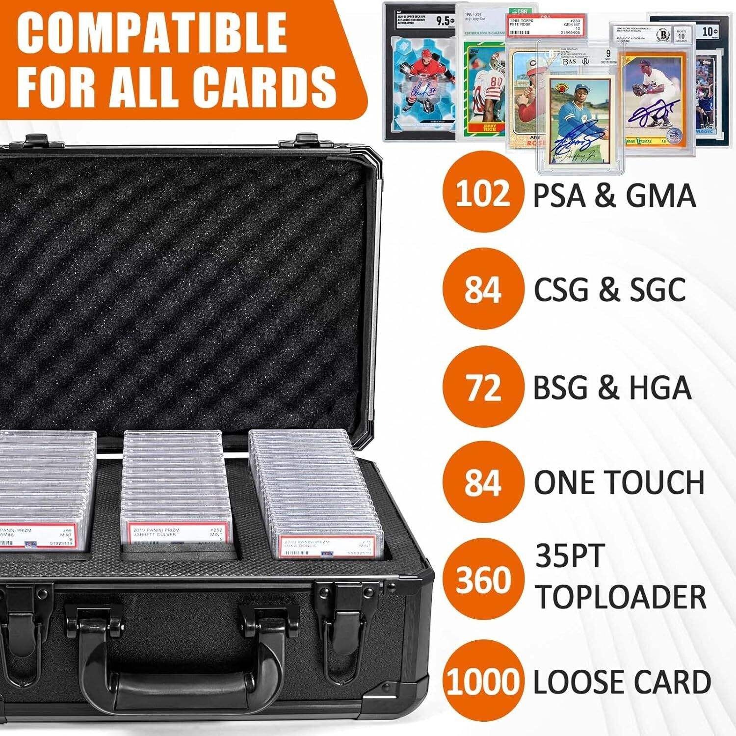 MARABO Kotak Kartu Koleksi Graded Card Case PSA Aluminium Alloy EVA - MR-345 Gambar produk MARABO Kotak Kartu Koleksi Graded Card Case PSA Aluminium Alloy EVA - MR-345