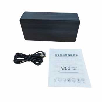 Lovin Jam Weker Alarm Digital Kayu Clock Temperatur Voice Control - TX602 Gambar produk Lovin Jam Weker Alarm Digital Kayu Clock Temperatur Voice Control - TX602