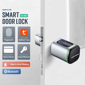 TaffHOME Smart Door Lock Fingerprint Bluetooth Card Alarm Tuya Smart - S1-B60
