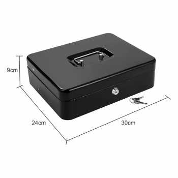 Gambar produk IWARE Kotak Uang Kasir Portable Coin Cash Drawer Key Style 30x24x9cm - IW201