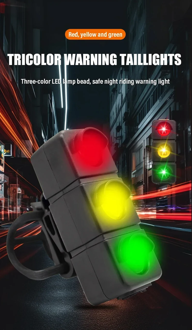 Gambar produk cycle zone Lampu Rambu Sepeda Aksesoris Warning Sign 7 Light Modes - 13320
