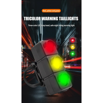 Gambar produk cycle zone Lampu Rambu Sepeda Aksesoris Warning Sign 7 Light Modes - 13320