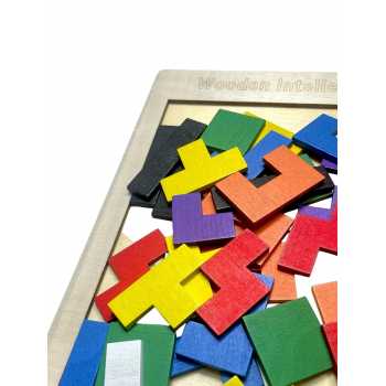 Gambar produk Mainan Puzzle Tangram Tetris Wooden Intelligence - WO01