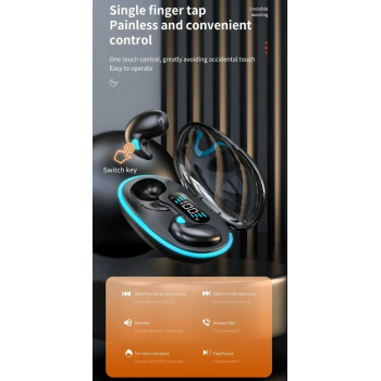 Gambar produk CHUBAN Earphone Bluetooth 5.4 TWS In Ear Ultra Thin Waterproof 150mAh - CH55