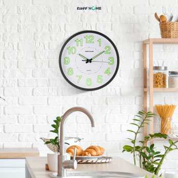 Gambar produk TaffHOME Jam Dinding Bulat Quartz Luminous Glow in The Dark 30cm MDB4
