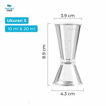 Gambar produk One Two Cups Gelas Ukur Bartender Double Jigger Measuring Cup S - JK-228