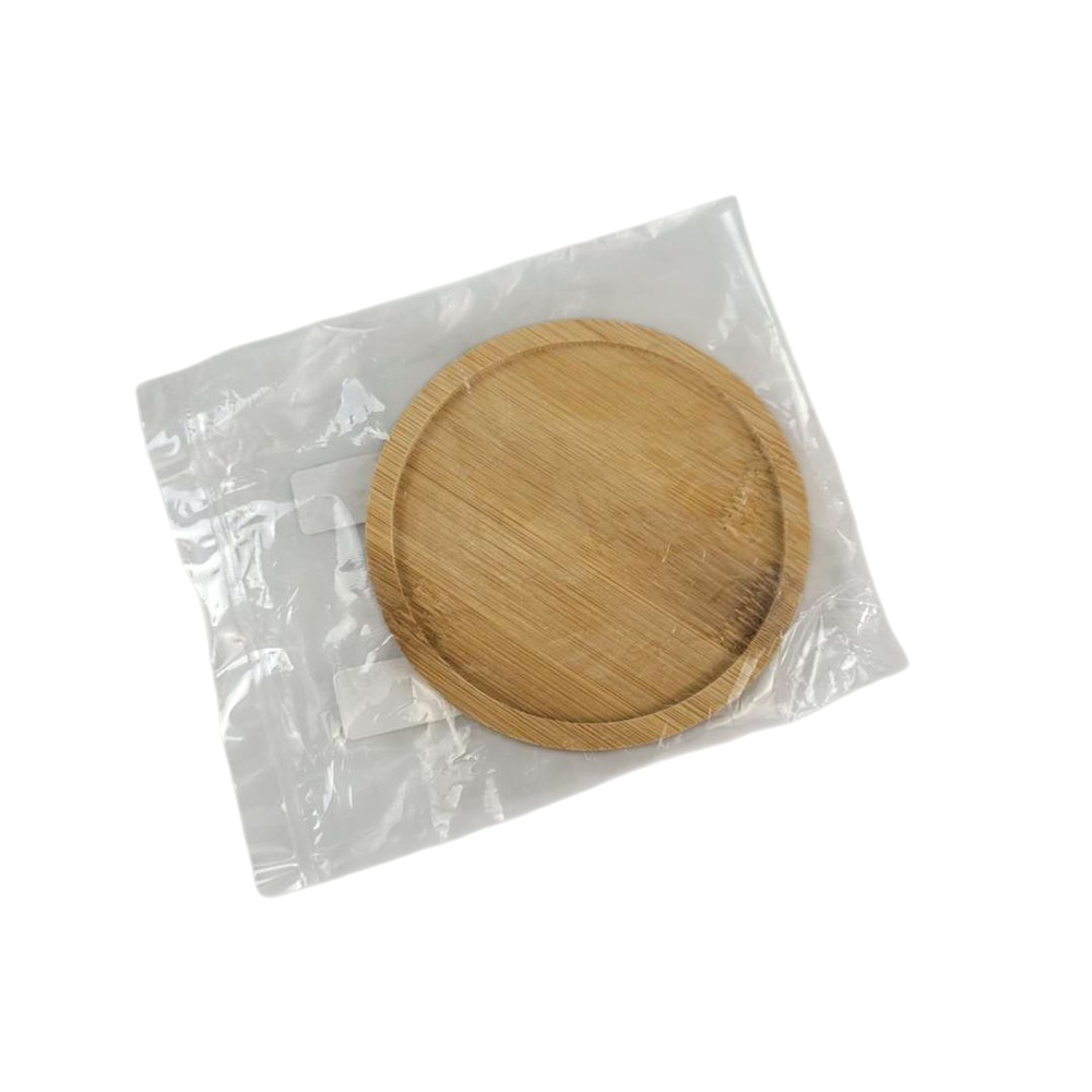 WITUSE Alas Tatakan Pot Tanaman Gelas Bamboo Tray Circle 9.5 cm - EQF95 Gambar produk WITUSE Alas Tatakan Pot Tanaman Gelas Bamboo Tray Circle 9.5 cm - EQF95