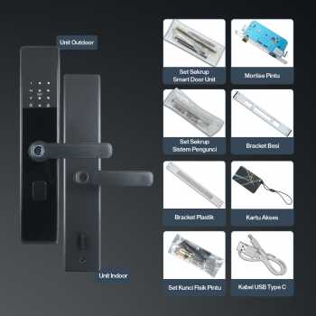 Gambar produk SUOYUN Smart Door Lock Fingerprint Password Card - B09