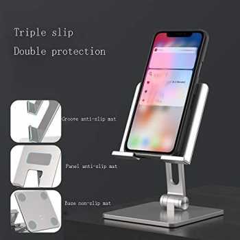 Gambar produk T-WOLF Dudukan Penahan Tablet iPad Desktop Stand Holder Aluminium 4-15.6 Inch - MT134