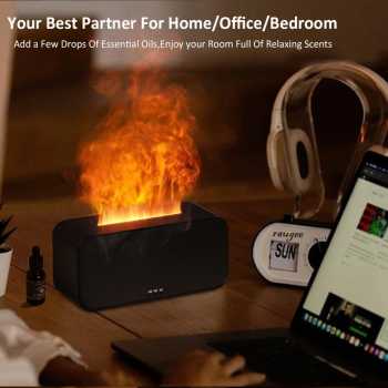 CREARO Air Humidifier Mini Ultrasonic RGB Diffuser Flame Light 120ml - CR-12 Gambar produk CREARO Air Humidifier Mini Ultrasonic RGB Diffuser Flame Light 120ml - CR-12
