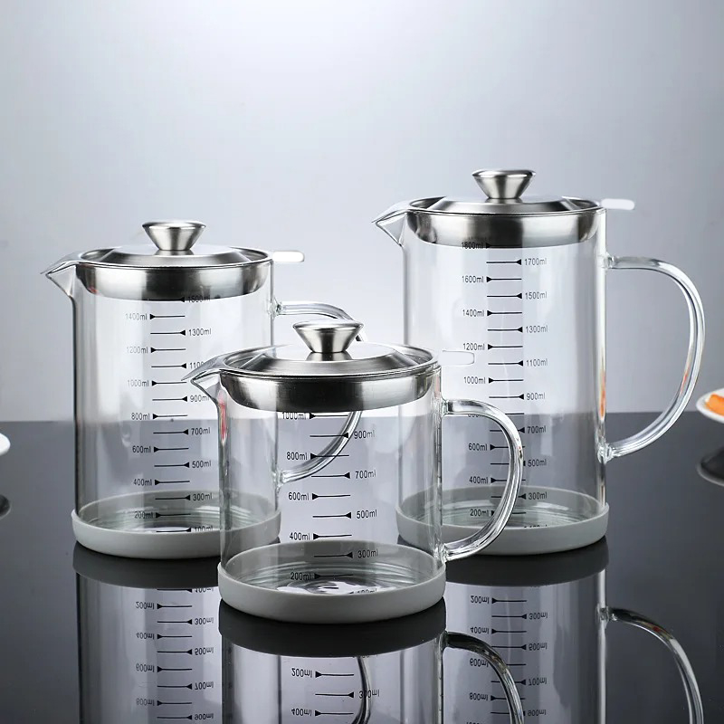 ACEITE Botol Wadah Penyaring Minyak Goreng Kaca Tahan Panas 1500ml - FL26 Gambar produk ACEITE Botol Wadah Penyaring Minyak Goreng Kaca Tahan Panas 1500ml - FL26