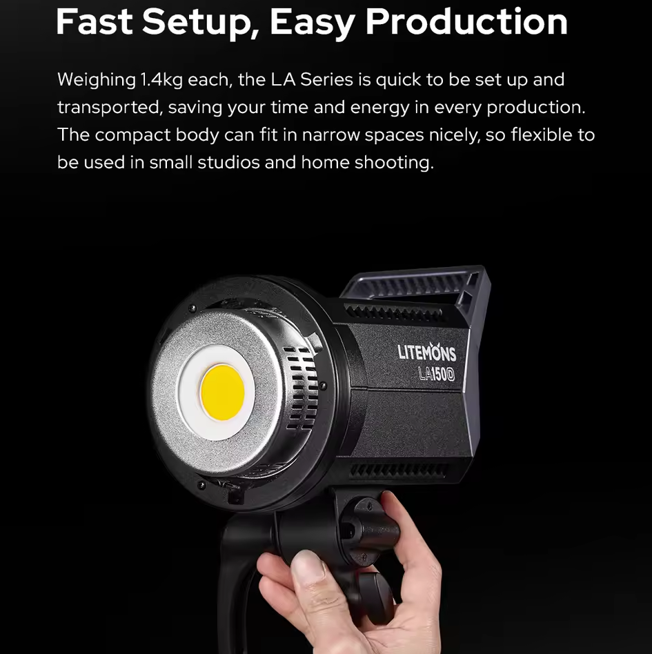 Godox Litemons Lampu LED Fotografi Bi-Color Video Studio 6500K 190W - LA150Bi Gambar produk Godox Litemons Lampu LED Fotografi Bi-Color Video Studio 6500K 190W - LA150Bi