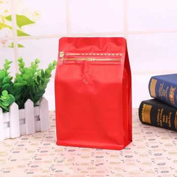 KOFE Kemasan Kopi Standing Pouch Ziplock Flat Bottom with Valve 10 PCS - KF-10