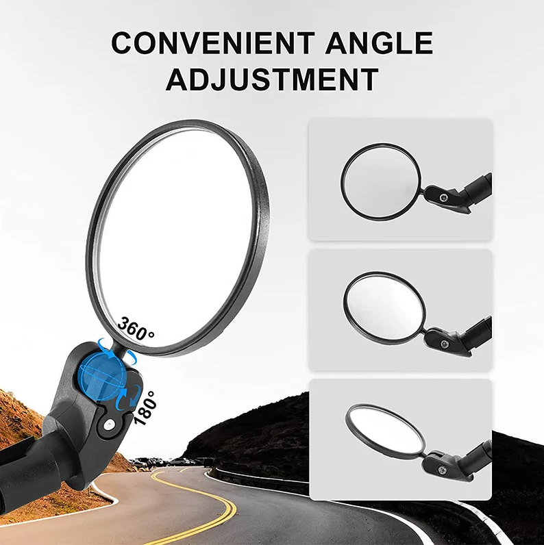 Gambar produk YOTAWA Kaca Spion Sepeda Bike Rearview Mirror Foldable Convex 1 Pair - YT05