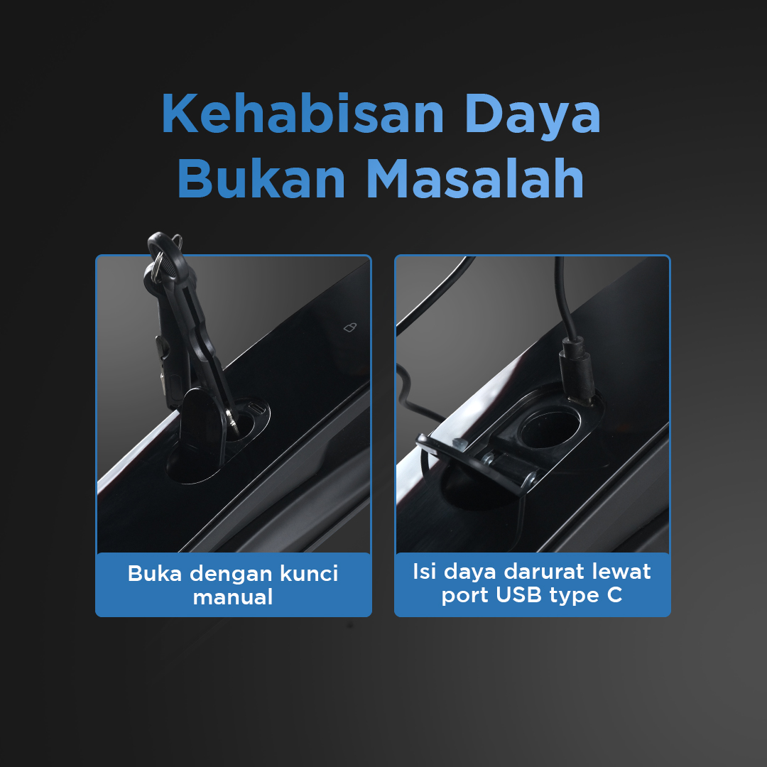 JYS Smart Door Lock Fingerprint Face Recognition Password Eques App - B01RL-TC Gambar produk JYS Smart Door Lock Fingerprint Face Recognition Password Eques App - B01RL-TC