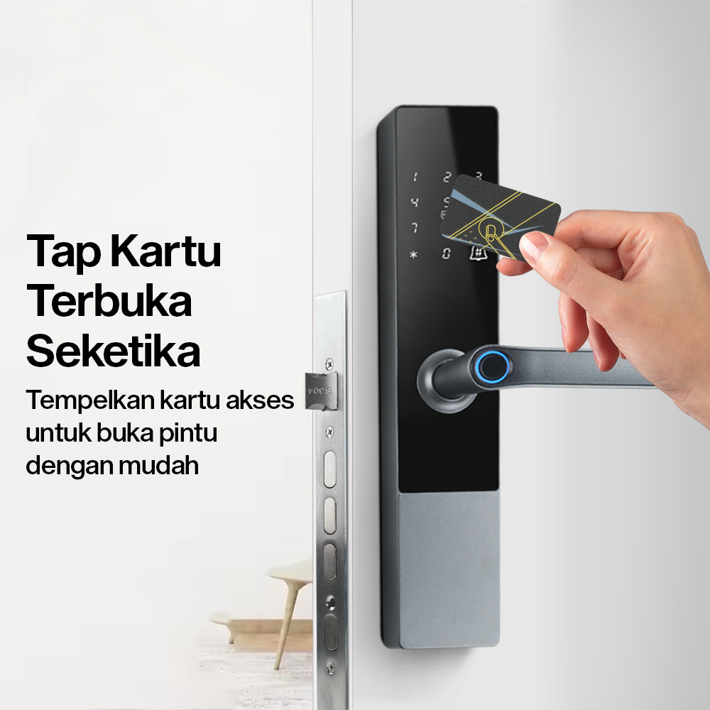 SMARTSTONE Smart Door Lock Fingerprint Password WiFi Tuya App - G3F Gambar produk SMARTSTONE Smart Door Lock Fingerprint Password WiFi Tuya App - G3F