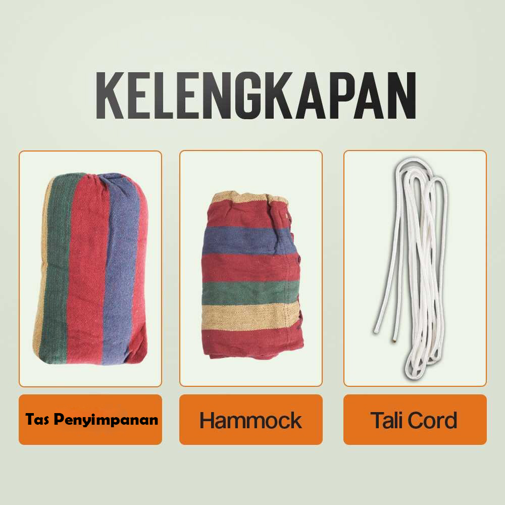 Gambar produk Hammock Tempat Tidur Gantung Double Thick Canvas - JS426