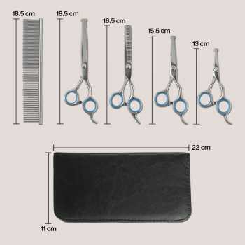 Dtog Set Gunting Grooming Perawatan Bulu Anjing 6in1 - INU73 Gambar produk Dtog Set Gunting Grooming Perawatan Bulu Anjing 6in1 - INU73