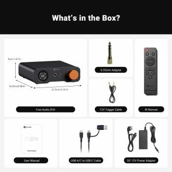Gambar produk Fosi Audio Balance Amplifier DAC Preamp Dual Channel 12V LCD Display - ZH3