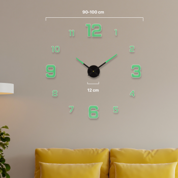 Gambar produk TaffHOME Jam Dinding Besar DIY Glow in The Dark 90-100cm - JM-03
