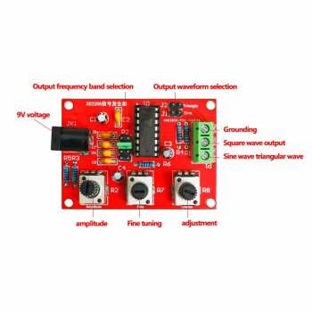 Gambar produk Gaqqee Signal Generator DIY Kit Sine Triangle Square Waves 1Hz 1MHz - XR2206