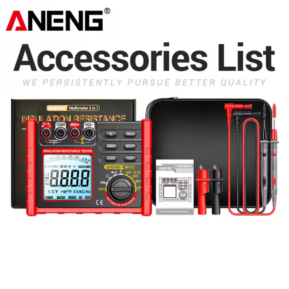 ANENG Digital Multimeter Voltage Tester Backlit Screen 6000 Count - MH15 Gambar produk ANENG Digital Multimeter Voltage Tester Backlit Screen 6000 Count - MH15
