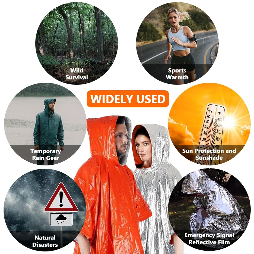 QILI Jas Hujan Sekali Pakai Poncho Emergency Thermal Heat Insulation - Q100 Gambar produk QILI Jas Hujan Sekali Pakai Poncho Emergency Thermal Heat Insulation - Q100