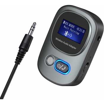VIKEFON Bluetooth Adapter 2in1 Transmitter Receiver Audio 5.3 2.4GHz - T68