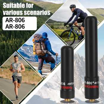 ABBREE Antena Walkie Talkie Dual Band Universal Baofeng UV-5RH 10W 8cm - AR-806 Gambar produk ABBREE Antena Walkie Talkie Dual Band Universal Baofeng UV-5RH 10W 8cm - AR-806