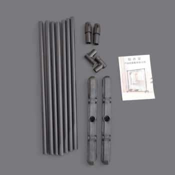 LEHUOSHIGUANG Stand Rak Gantungan Baju Telescopic - MJ006 Gambar produk LEHUOSHIGUANG Stand Rak Gantungan Baju Telescopic - MJ006