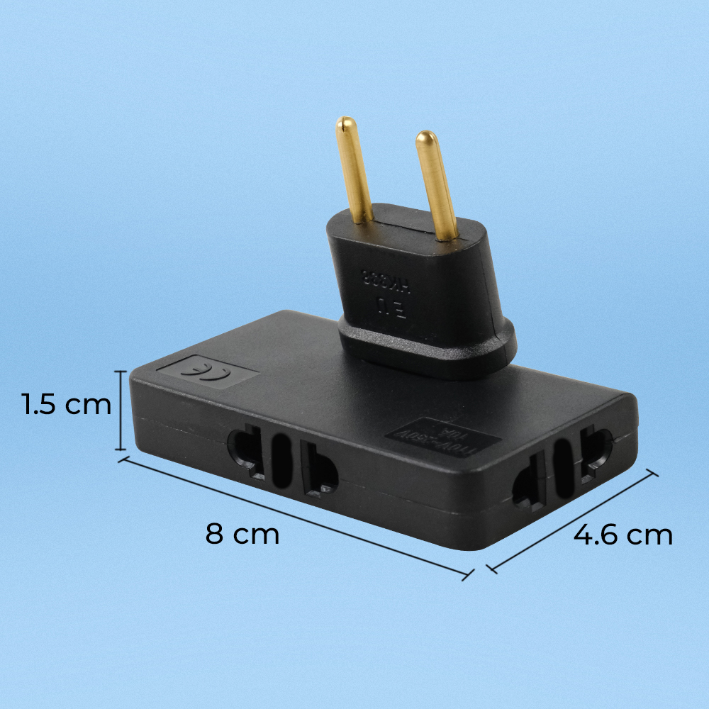 DLV Steker 180 Derajat Rotate EU Plug One in Three - HK338 Gambar produk DLV Steker 180 Derajat Rotate EU Plug One in Three - HK338