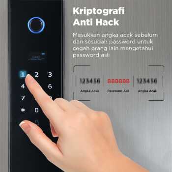 JYS Smart Door Lock Fingerprint Face Recognition Password Eques App - B01RL-TC Gambar produk JYS Smart Door Lock Fingerprint Face Recognition Password Eques App - B01RL-TC