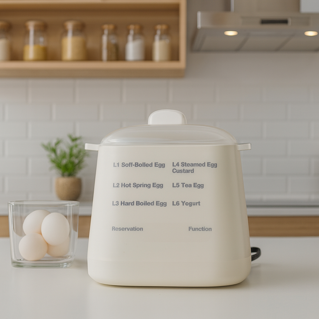 Gambar produk GUESMI Alat Rebus Telur Elektrik 4 Slot 6 Preset Mode Egg Boiler - SJ-200