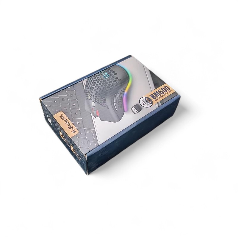 Gambar produk K-SNAKE Mouse Gaming Wireless Optical 2.4GHz RGB Rechargeable 1600DPI - BM600