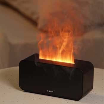 CREARO Air Humidifier Mini Ultrasonic RGB Diffuser Flame Light 120ml - CR-12