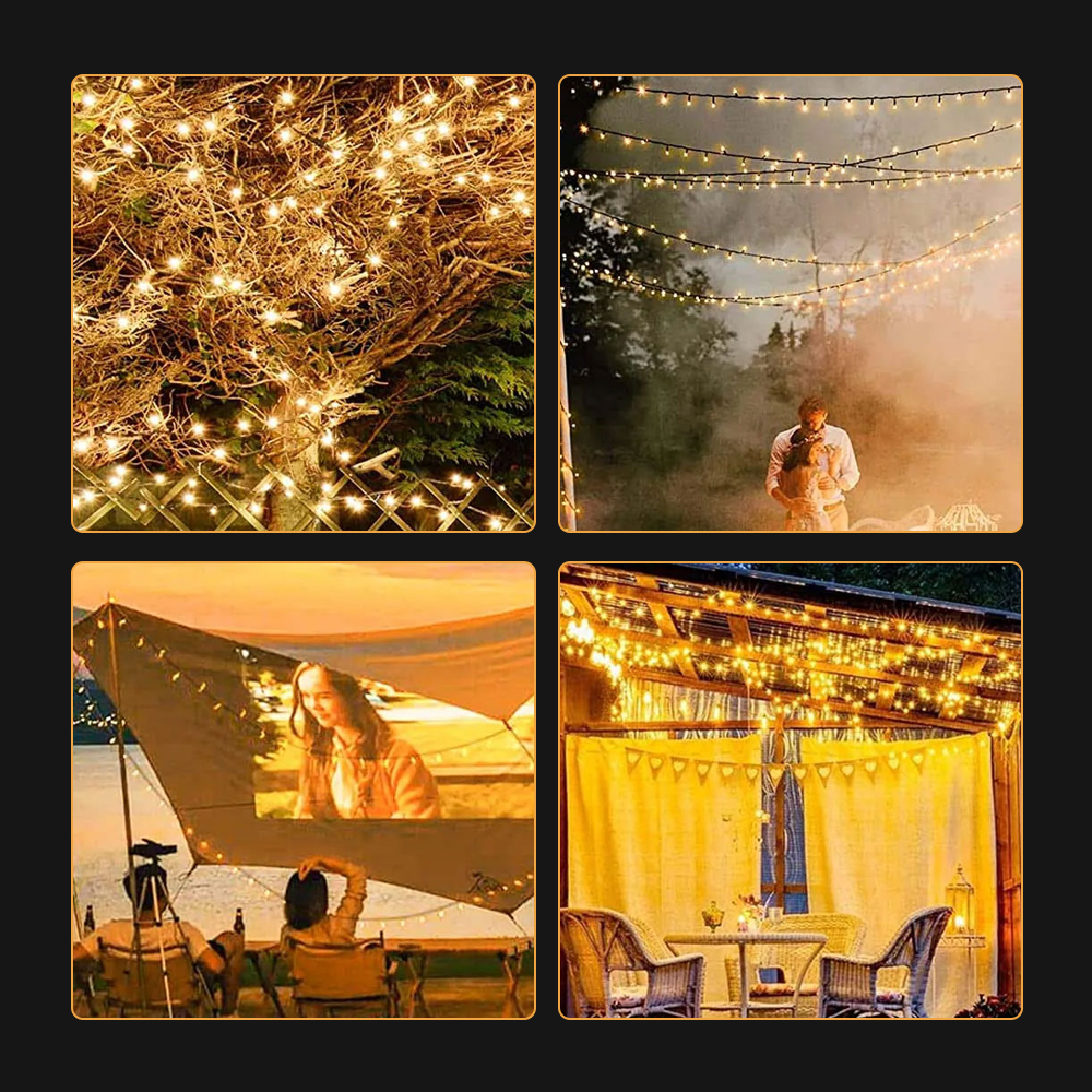 Gambar produk Leclstar Lampu Hias String Lights Dekorasi Taman Solar 12M 100LED - S-04
