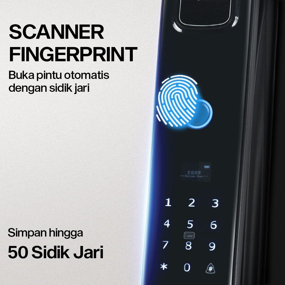 Gambar produk Joneytech Smart Door Lock Fingerprint Password Card Key - B01JC