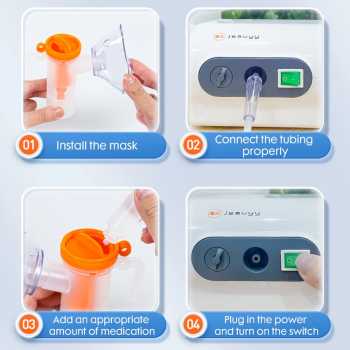 Gambar produk JEAVYY Alat Terapi Pernapasan Compressor Nebulizer Inhaler Atomizer - MC-NL313