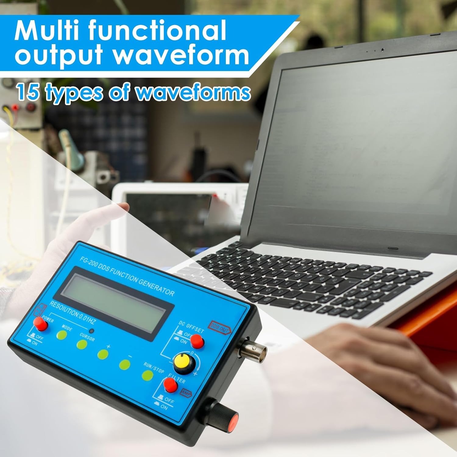 Gambar produk VOANZO Signal Generator 15 Waveforms 500kHz with Antenna Coil - FG-200