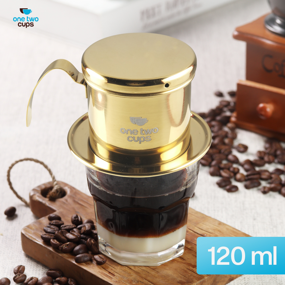 One Two Cups Vietnam Drip Coffee Filter Saringan Kopi Sekrup 120ml - PF-304 Gambar produk One Two Cups Vietnam Drip Coffee Filter Saringan Kopi Sekrup 120ml - PF-304