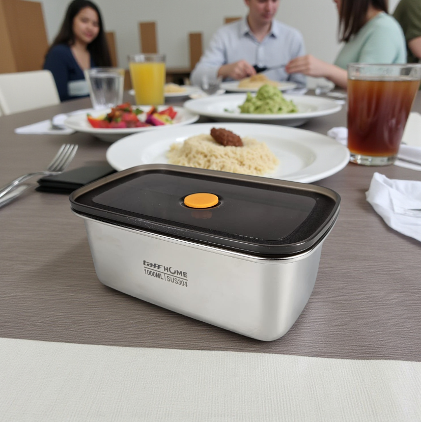 Gambar produk TaffHOME Kotak Makan Lunch Box Multifunction Stainless Steel 304 1000ml - AC-21
