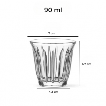 Gambar produk Senno Gelas Kaca Kopi Espresso Dirty Latte Bomber Glass 90ml - SN502