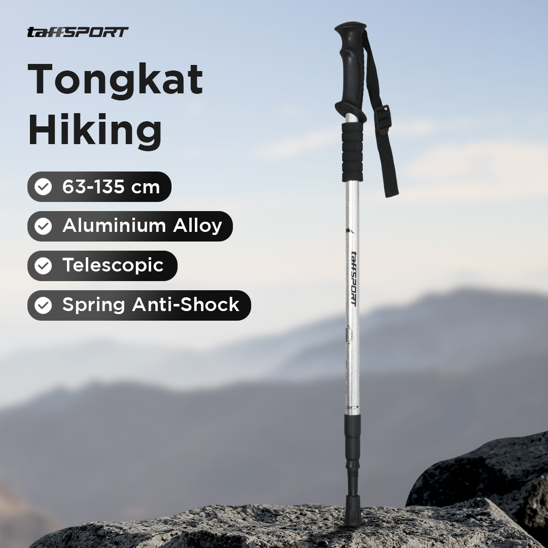 TaffSPORT Tongkat Hiking Telescopic Trekking Pole Aluminium 135cm - X-11 Gambar produk TaffSPORT Tongkat Hiking Telescopic Trekking Pole Aluminium 135cm - X-11