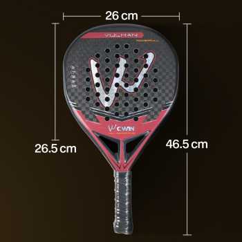 Gambar produk CWIN VULKAN Raket Padel Teardrop 12K Carbon Fiber 3.8cm Thickness 365g - 5025