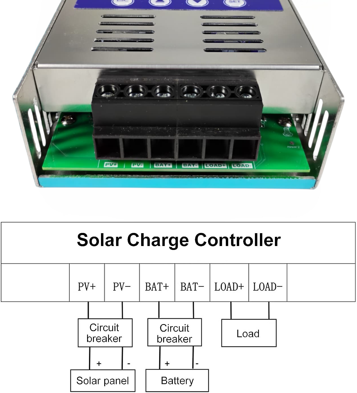 Gambar produk EASUN Solar Charge Controller MPPT Regulator 12V/24V/36V/48V 60A - MPPT-LM6048