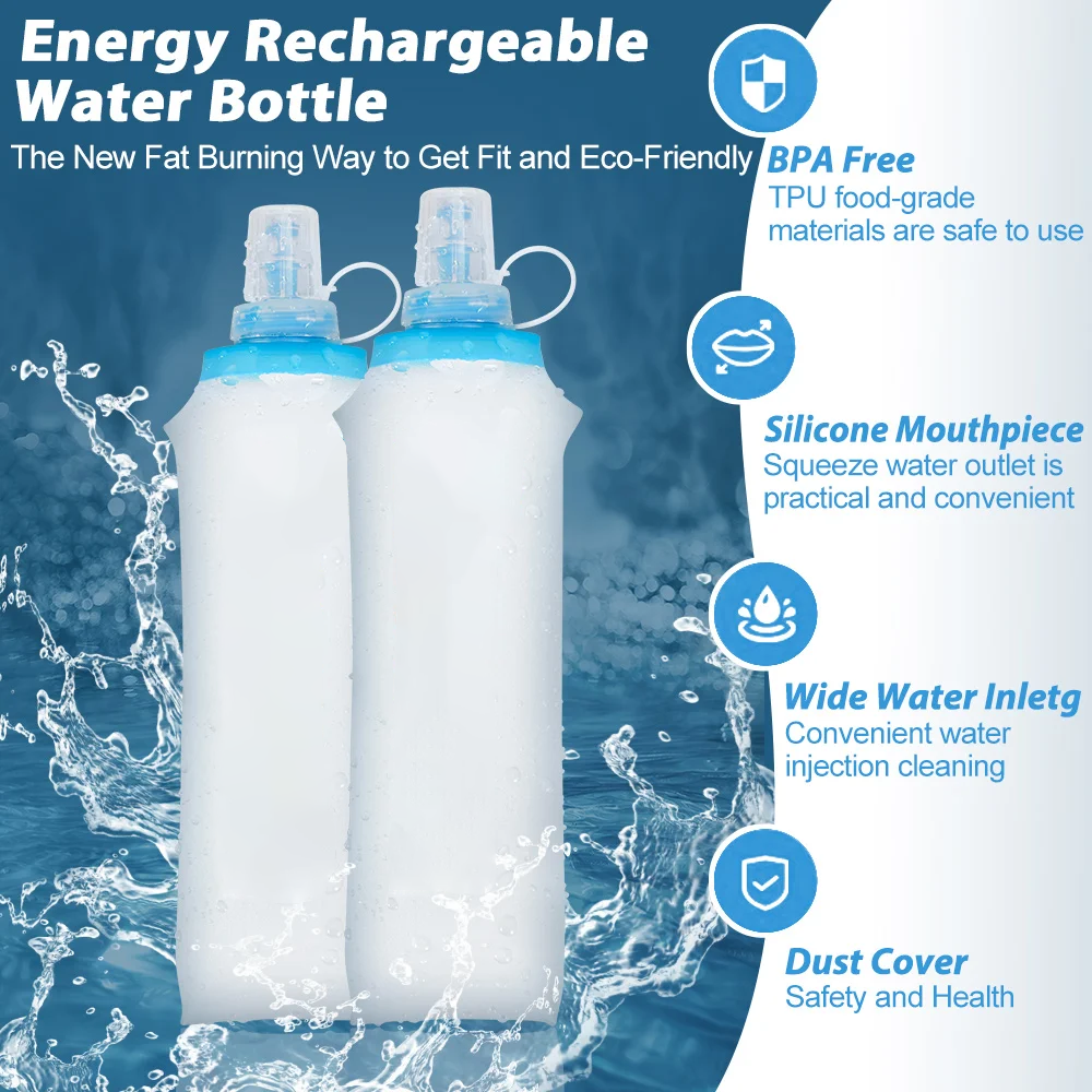 Gambar produk TaffSPORT Botol Minum Soft Flask Foldable Sport Water TPU 250ml - TF-25