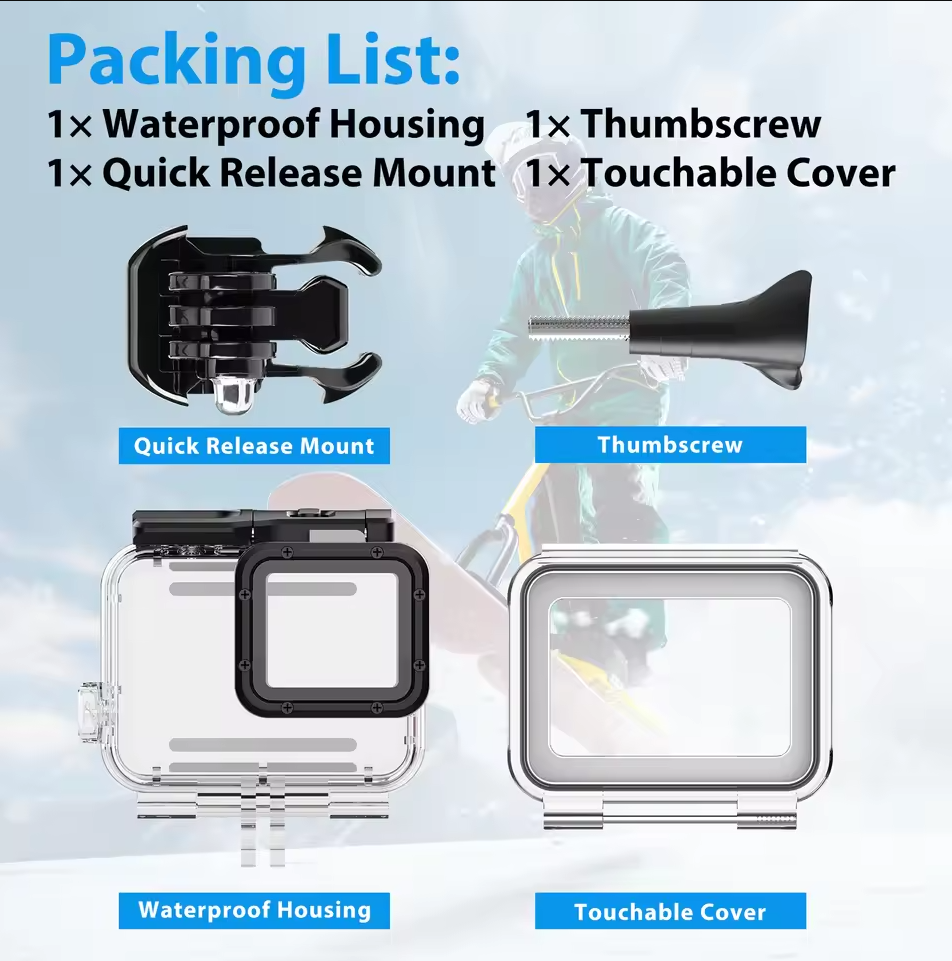 Gambar produk HONGDAK Underwater Waterproof Case 60 M for GoPro Hero 5/6/7 Touchable Cover - GP0101
